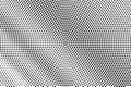 Black on white halftone vector. Circular dotted texture. Diagonal dotwork gradient. Monochrome halftone overlay Royalty Free Stock Photo