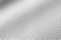 Black and white halftone vector. Diagonal dotted gradient. Circular dotwork surface. Vintage overlay Royalty Free Stock Photo