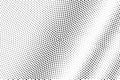 Black on white halftone vector. Diagonal dotted texture. Centered dotwork gradient. Monochrome halftone overlay Royalty Free Stock Photo