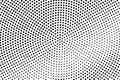 Black and white halftone vector texture. Diagonal dotted gradient. Round dotwork surface. Vintage effect overlay Royalty Free Stock Photo