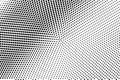 Black and white halftone vector texture. Textured diagonal dotted gradient. Bright dotwork surface for vintage effect Royalty Free Stock Photo