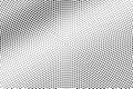 Black and white halftone vector texture. Textured diagonal dotted gradient. Circular dotwork surface for vintage effect Royalty Free Stock Photo