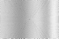 Black and white halftone vector. Vertical dotted gradient. Centered vintage texture. Retro style overlay Royalty Free Stock Photo