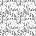 Black and white hand drawn seamless pattern with abstract shape elements. Royalty Free Stock Photo