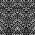 Black and white hand painted zig zag pattern Royalty Free Stock Photo