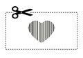 Black and white heart code design - valentine day concept