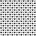 Seamless Heart Pattern in Black and White
