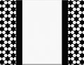 Black and White Hexagon Frame with Ribbon Background Royalty Free Stock Photo