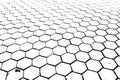 black and white hexagon silhouette texture background Royalty Free Stock Photo