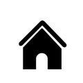 Black  white home icon for websites sticker internet Royalty Free Stock Photo