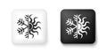 Black and white Hot and cold symbol. Sun and snowflake icon isolated on white background. Winter and summer symbol Royalty Free Stock Photo