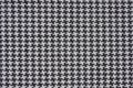 Black and White Houndstooth Check Fabric Royalty Free Stock Photo