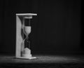 Black and white hourglass 3 minutes timer as in old times Royalty Free Stock Photo