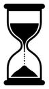 Black and White Hourglass Sand Timer Icon Design Royalty Free Stock Photo