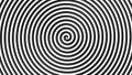 Black and white hypnotic circle