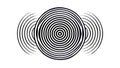 Black and White Hypnotic Spiral Optical Illusion, vector design Generative AI Royalty Free Stock Photo