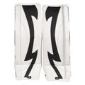 Black and white ice hockey goalie leg pads isolated on white background Royalty Free Stock Photo