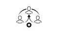 Team Collaboration and Management Process Icon Royalty Free Stock Photo