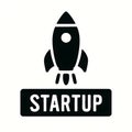 startup flat icon Royalty Free Stock Photo