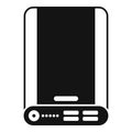 Black and white icon illustration of a contemporary smartphone design Royalty Free Stock Photo