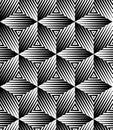 Black and white illusive abstract geometric seamless 3d pattern.