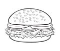 Cartoon cheeseburger illustration