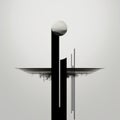 Minimalistic Landscape Design With Abstract Cross And Totems