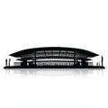 Minimalistic Sports Stadium Silhouette Illustration On White Background