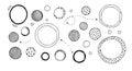 hand drawn doodle of various circles Royalty Free Stock Photo