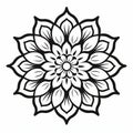 Vector Mandala Flower Ornament Stencils With Leaf Patterns