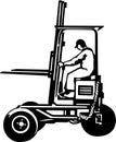 Forklift Illustration Royalty Free Stock Photo