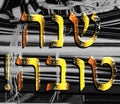 Black and white illustration. Gold inscription 5779. Shana Tova Rosh Hashanah doodle. Translated Hebrew Happy New Year