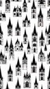 Gothic Architecture Illustration Pattern Design Royalty Free Stock Photo