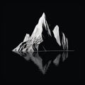 Stylized Minimalist Karst: A Mountain With Peaks And Water
