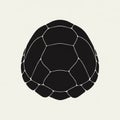 Black and white illustration of a turtle shell viewed from above Royalty Free Stock Photo