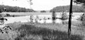 Black and white image of the Au Sable River Royalty Free Stock Photo