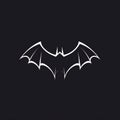 White Bat Logo: Tattoo-inspired Illustration Of A Superhero