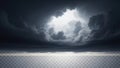 Dramatic black and white cloudscape with light breaking through the darkness Royalty Free Stock Photo