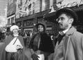 Black and white image of Christmas Carolers in New York City