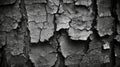 A Black And White Image Of Cracked Tree Bark Royalty Free Stock Photo