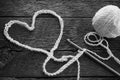 Crochet Heart And Crochet Hook