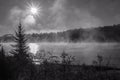 Early Morning Mist Over a Lake in Algonquin Park #1 Royalty Free Stock Photo