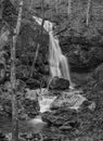 Black and White Image of Falls Ridge Falls Royalty Free Stock Photo