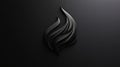 Black and white image of a flame with a black background Royalty Free Stock Photo