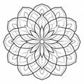 Nature-inspired Flower Coloring Pages In Buckminster Fuller Style