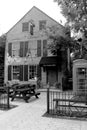 Black and white image in historic image, The Olde English Pub, Albany, New York, 2016