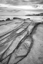Black and white image of Kings Beach Royalty Free Stock Photo