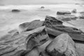 Black and white image of Kings Beach Royalty Free Stock Photo