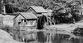 Black and White Image of Mabry Mill Royalty Free Stock Photo