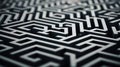 A black and white image of a maze, AI